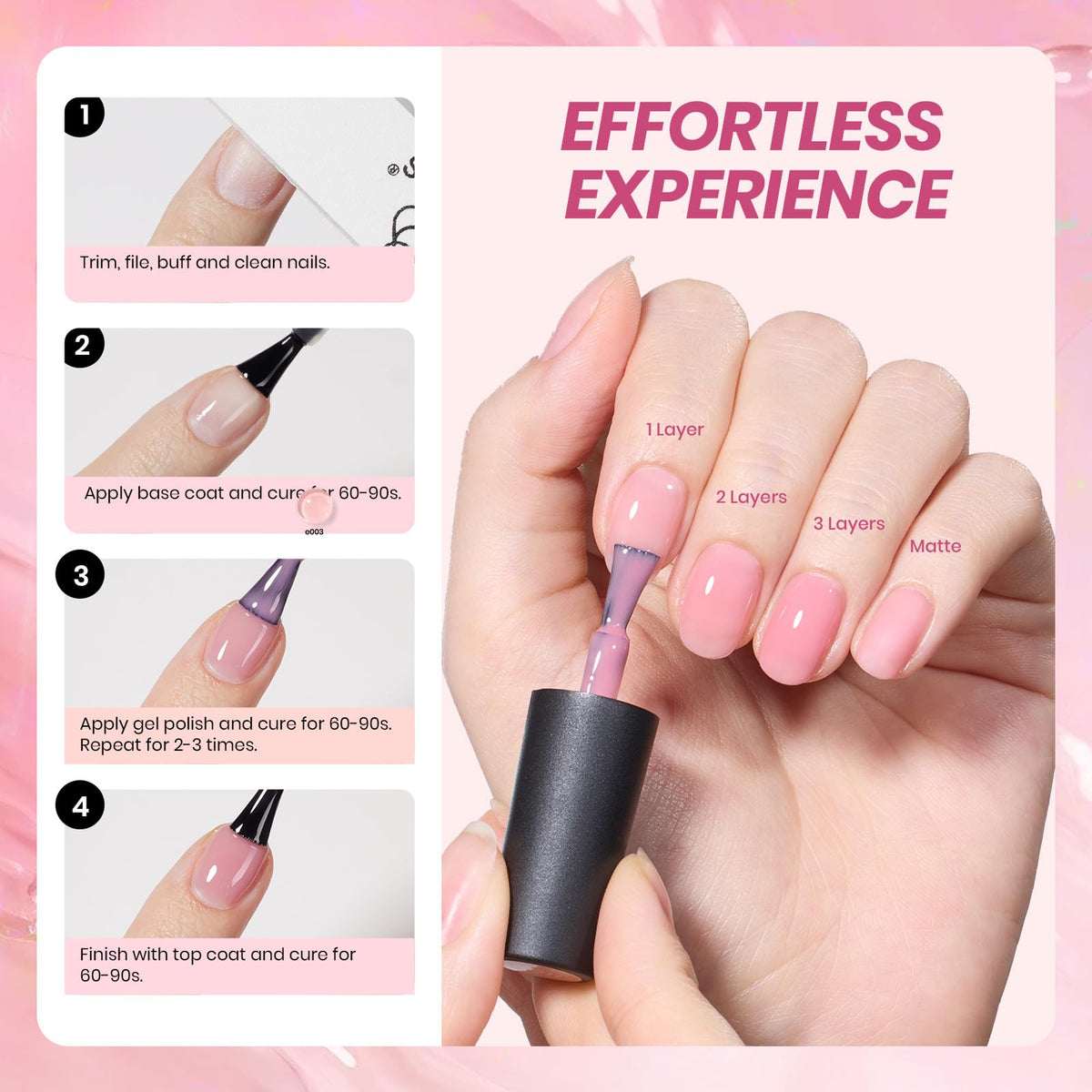 beetles Gel Polish variety of nude pink gel colours