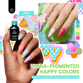 beetles Gel Polish vibrant colour selection with tools