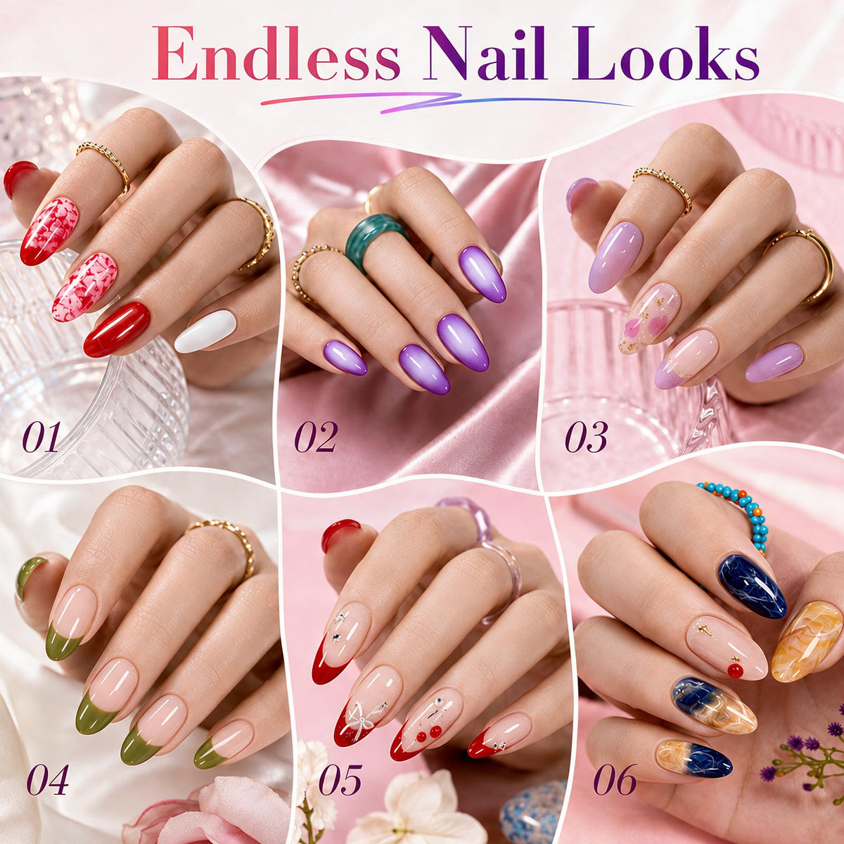 beetles Gel Polish vibrant colours displayed on a nail palette