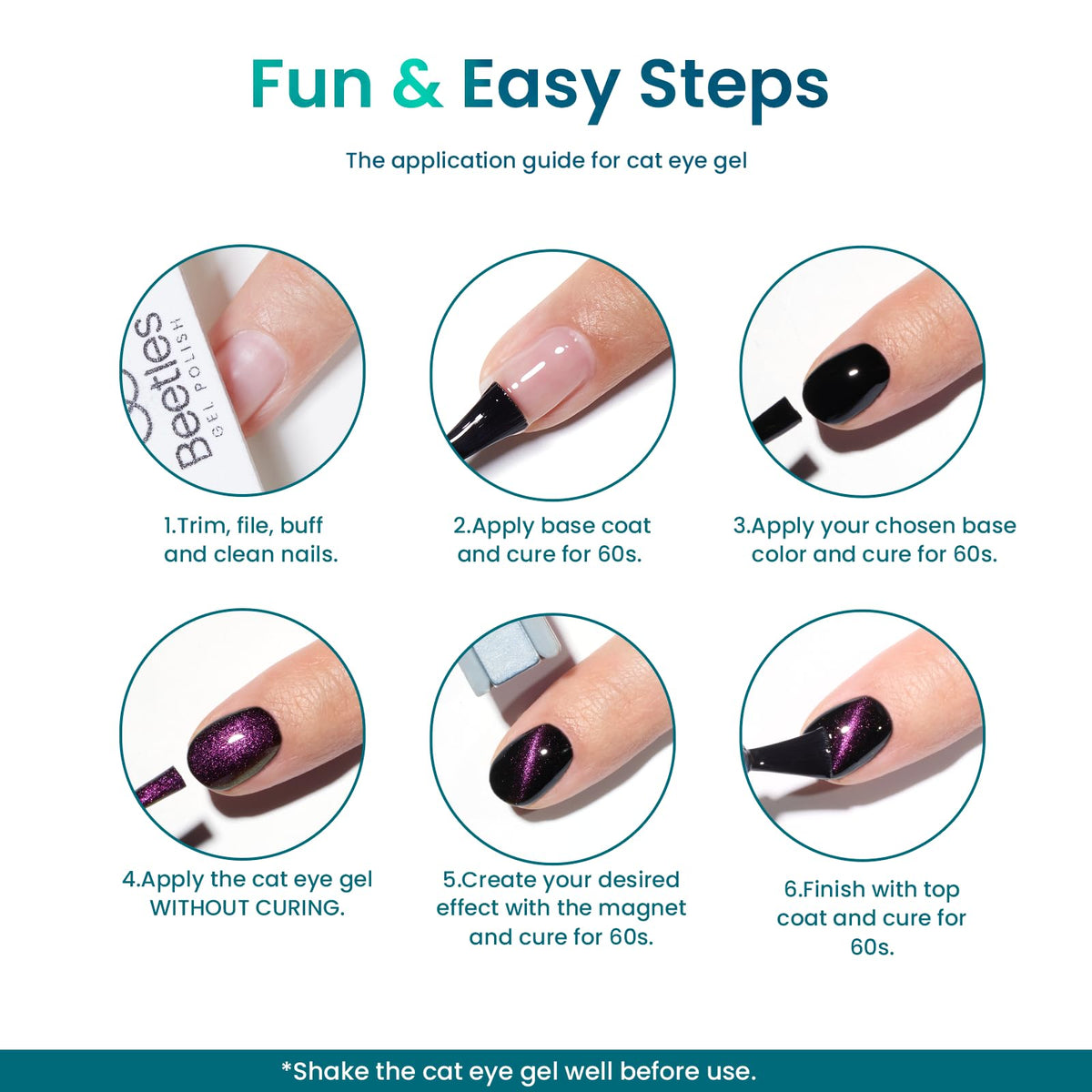 beetles Gel Polish vibrant nail art designs using the set