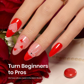 beetles Gel Polish vibrant pink shade bottle