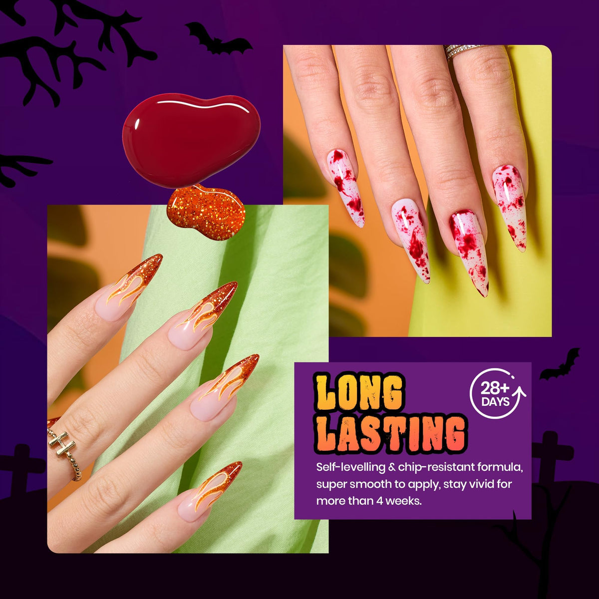 beetles Gel Polish vibrant red nail polish bottle