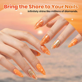 beetles Gel Polish warm amber shade displayed