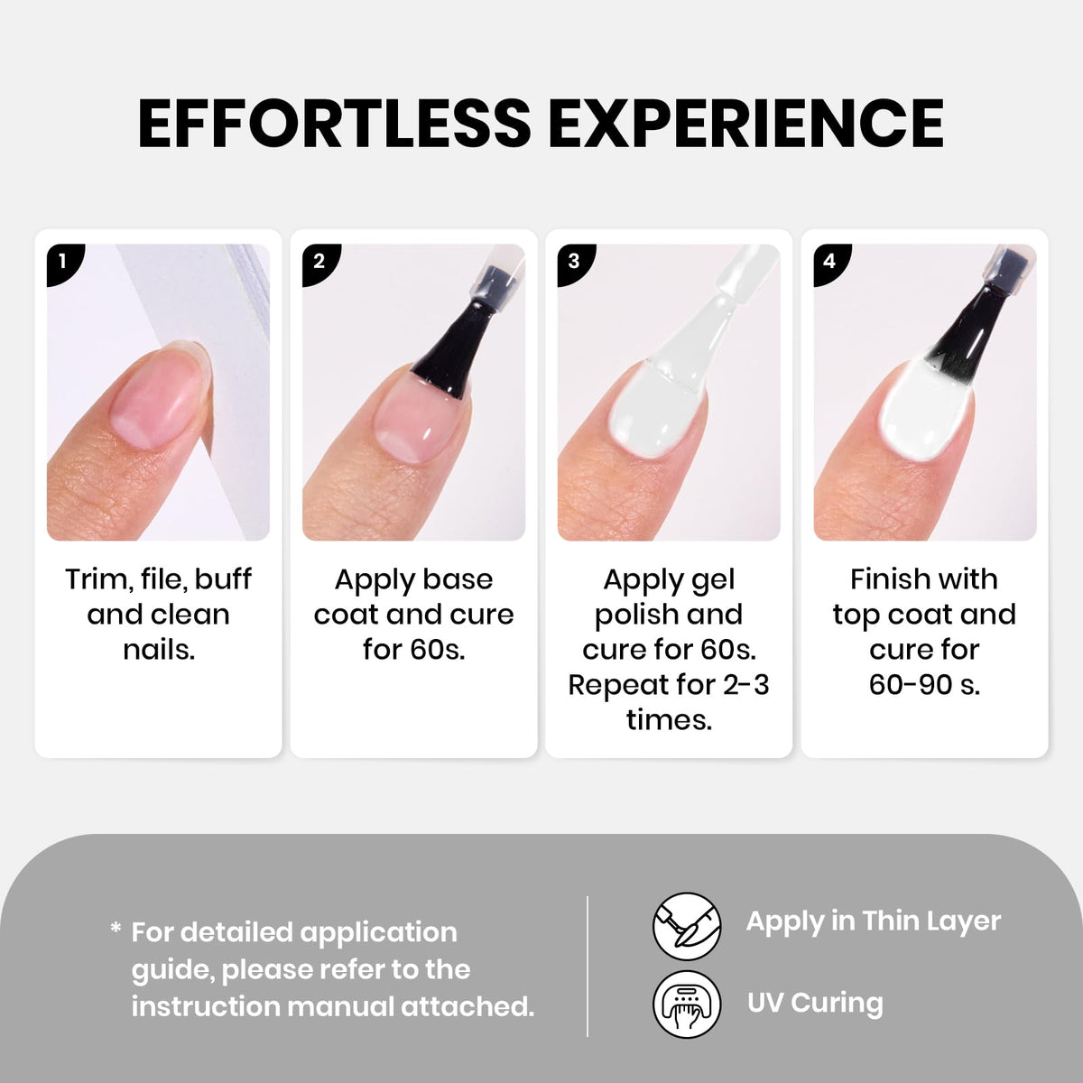 beetles Gel Polish White Gel Nail Polish 15ml packaging