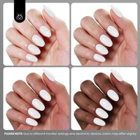 beetles Gel Polish White Gel Polish swatch on nail