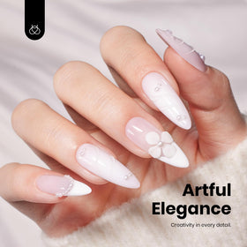 beetles Gel Polish White Gel Polish with nail art tools