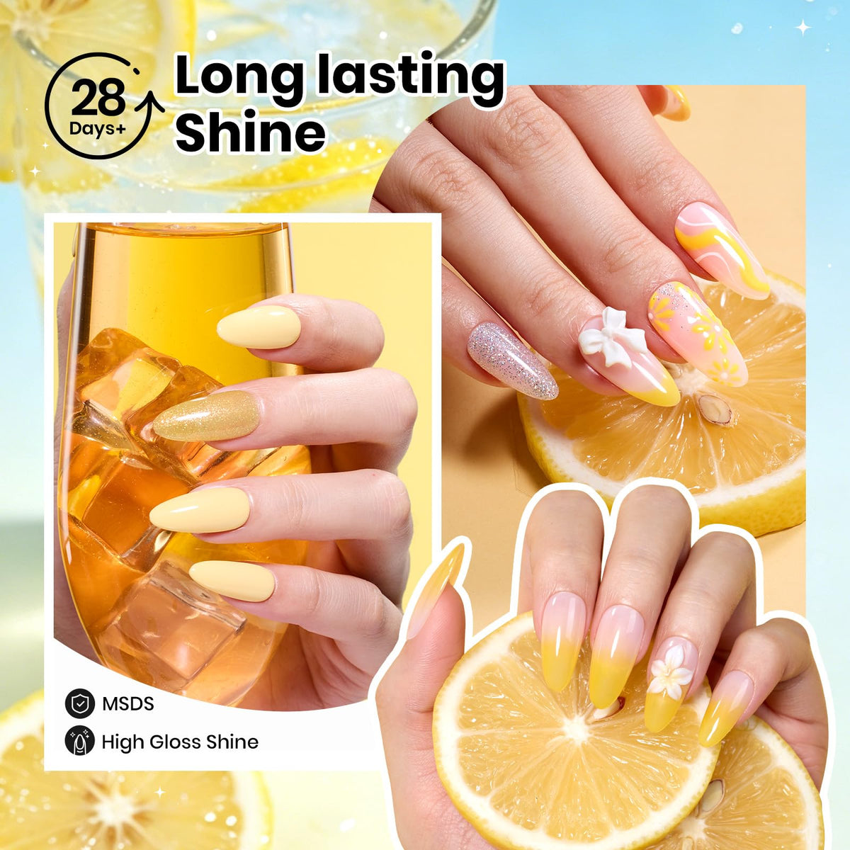beetles Gel Polish yellow gel polish brush