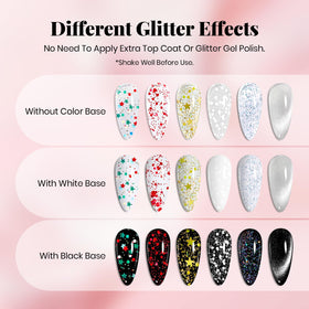 beetles Glitter Gel Top Coat close-up of glitter texture