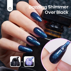 Beetles glitter purple gel polish with brush
