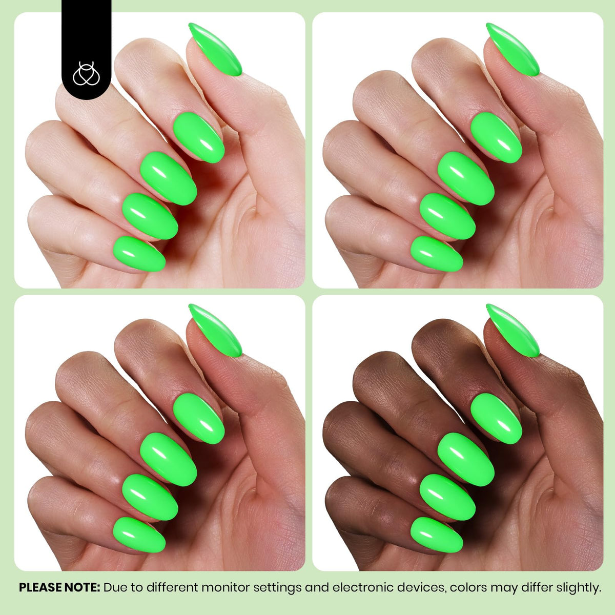 Beetles Green Gel Nail Polish 15ml with UV lamp