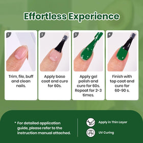 Beetles Green Gel Polish Set with LED lamp for curing