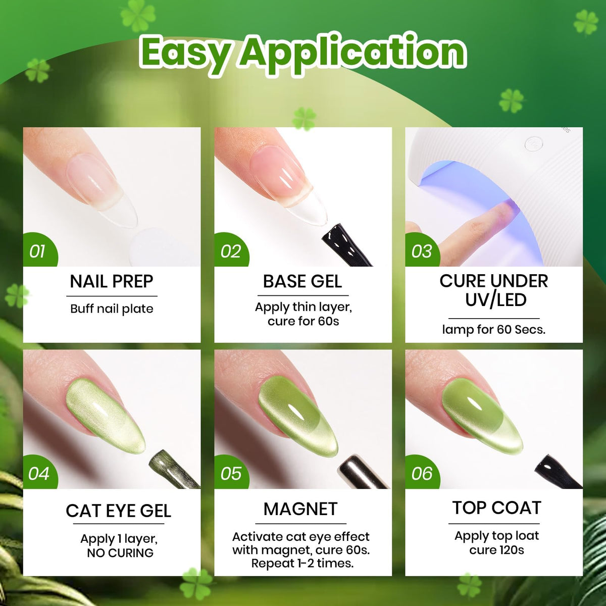 beetles Green Spirit Cat Eye Gel Nail Polish set displayed with festive decorations