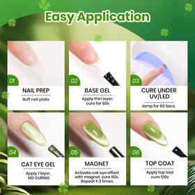 beetles Green Spirit Cat Eye Gel Nail Polish set displayed with festive decorations
