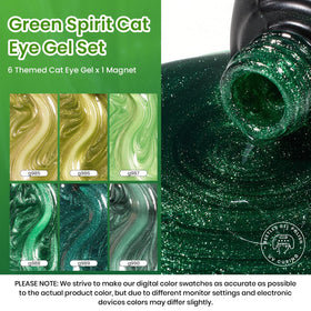 beetles Green Spirit Cat Eye Gel Nail Polish showing magnetic tool