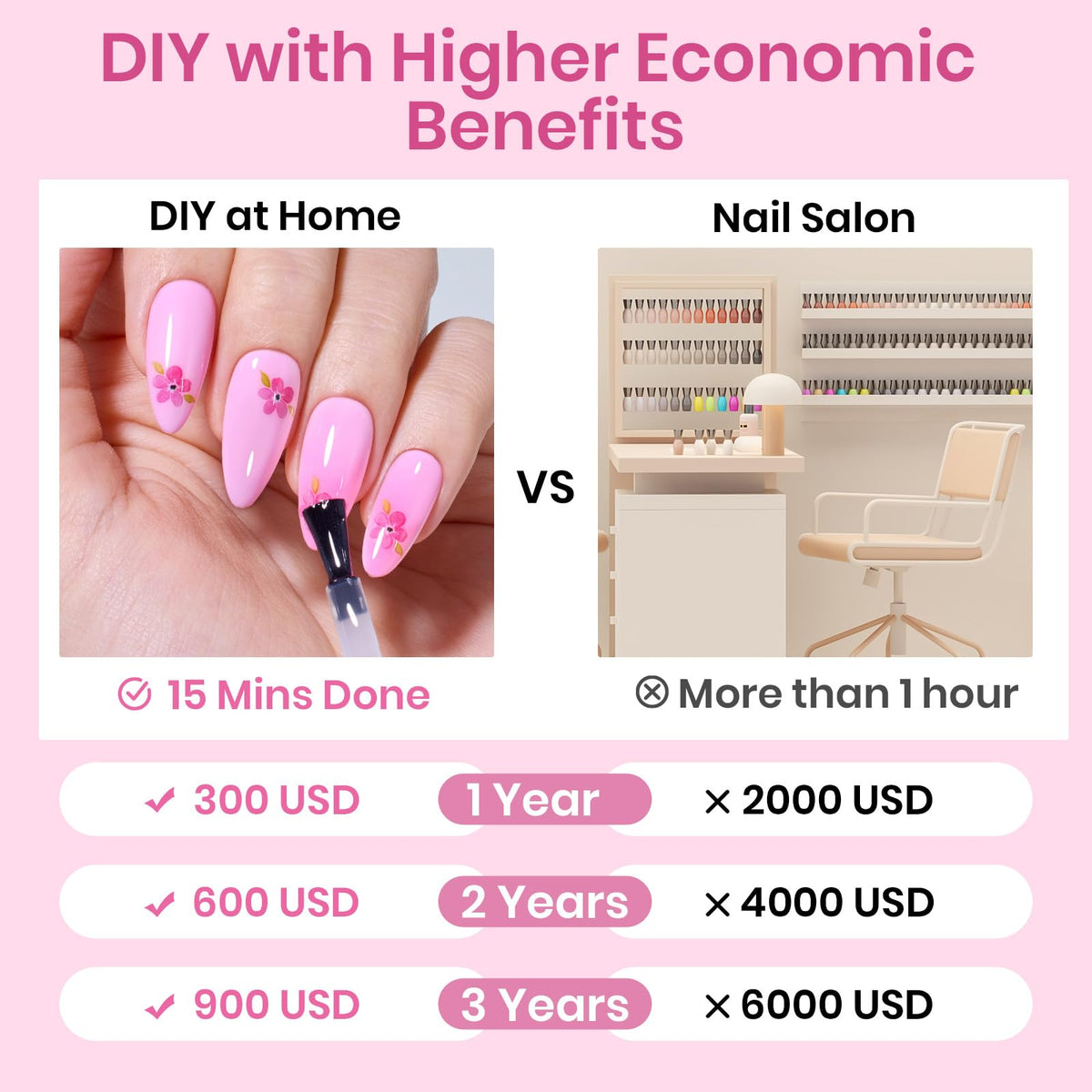 beetles Medium Almond Nail Tips side view