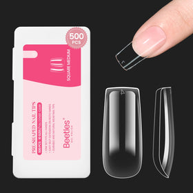 beetles Medium Square Nail Tips 500Pcs packaging front view