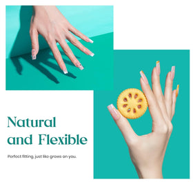 beetles Medium Square Nail Tips with nail art accessories