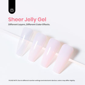 beetles Milky Pink Gel Nail Polish applied on nails