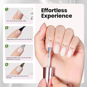 Beetles Milky White Gel Nail Polish with nail art tools