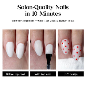 beetles Milky White Press On Nails displayed in a variety of sizes