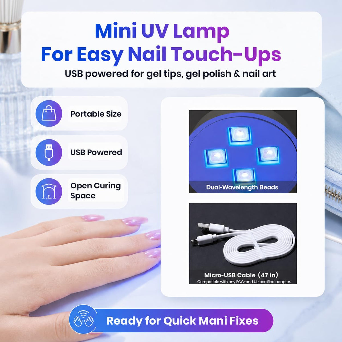 beetles Mini UV Light portable for on-the-go use