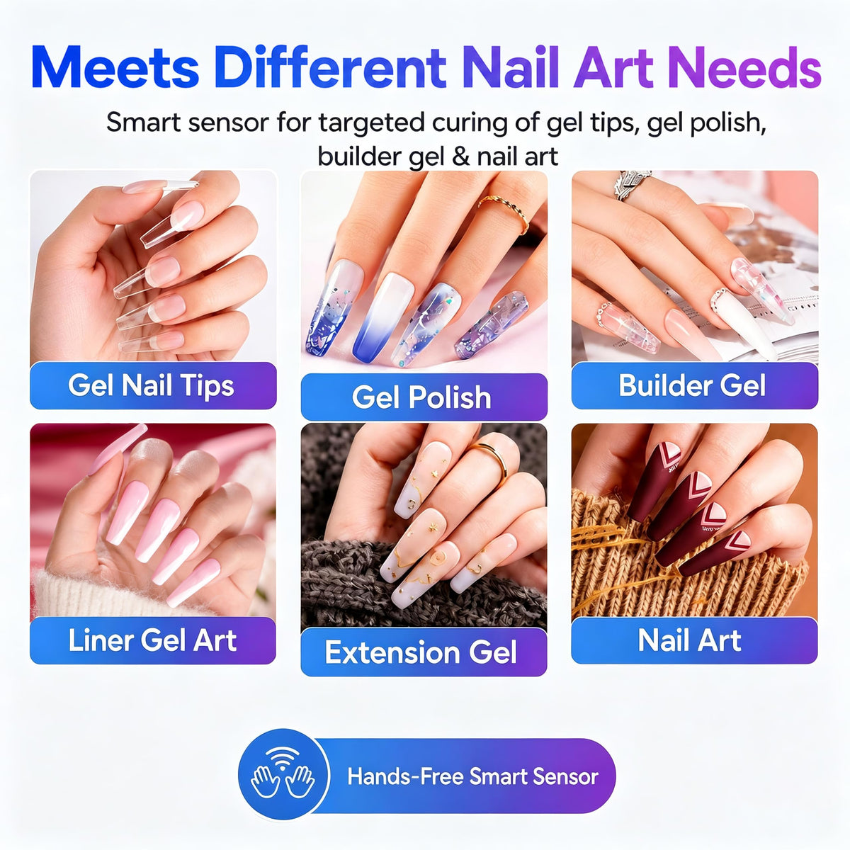beetles Mini UV Light with nail tips and UV gel