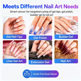 beetles Mini UV Light with nail tips and UV gel