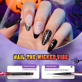 beetles nail art brushes set including oval, french, and gradient brushes