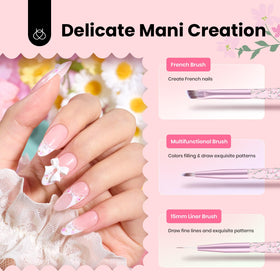 beetles nail art liner brush with detailed design