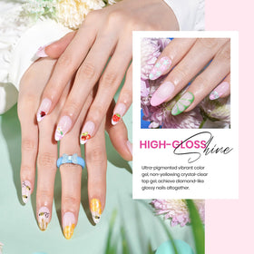 Beetles nail art pen and rhinestone glue gel included in the set