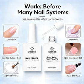 beetles Nail Dehydrator and Primer Set on a nail art table