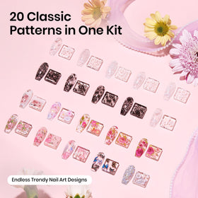beetles Nail Foil Glue Set with foil stickers included