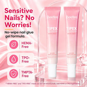 beetles Nail Glue 2Pcs close-up of soft tube nozzle
