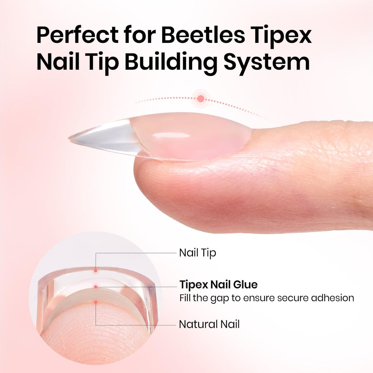 beetles Nail Glue Gel 20g back view