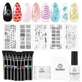 beetles Nail Stamp Gel Kit with 8 colours and tools