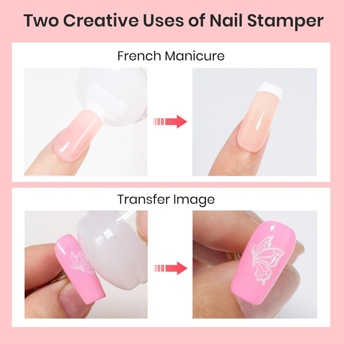 beetles Nail Stamp Tool Set in use on nails