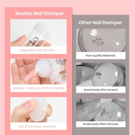 beetles Nail Stamp Tool Set with two stampers and scrapers