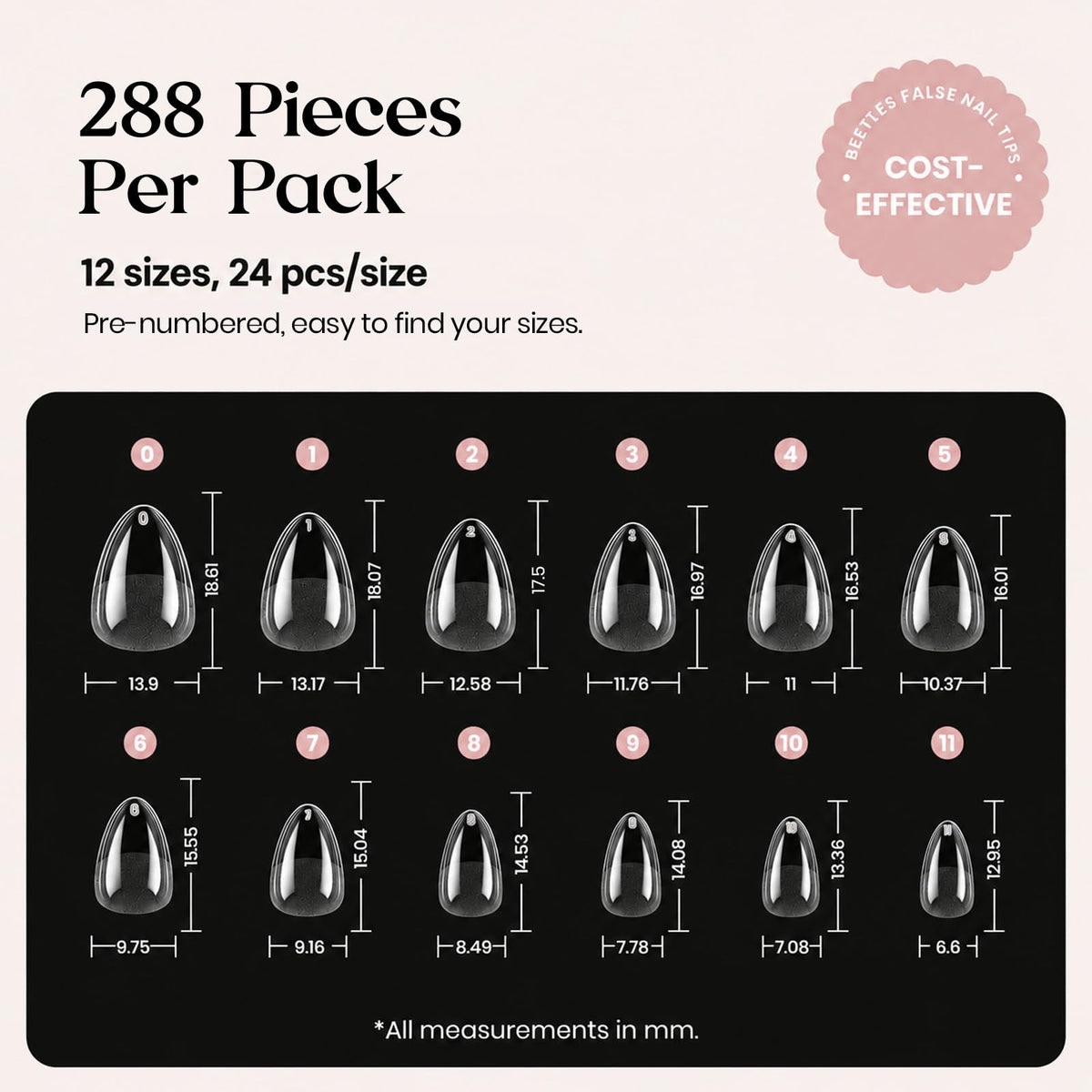 beetles nail tips applied on natural nails