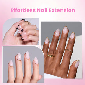 beetles Nail Tips Kit showing short almond shape