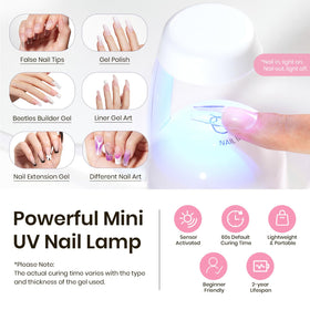 beetles Nail Tips Kit with nails applied on hands