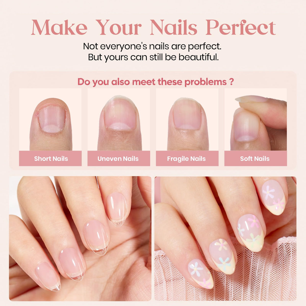 beetles nail tips set with tools