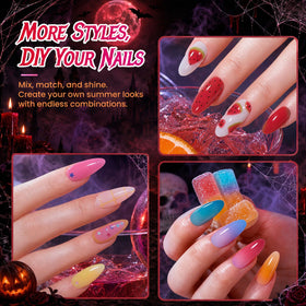 beetles Neon Jelly Gel Nail Polish gradient nail art