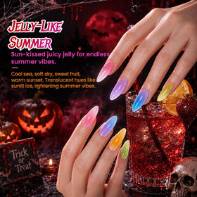 beetles Neon Jelly Gel Nail Polish kit packaging