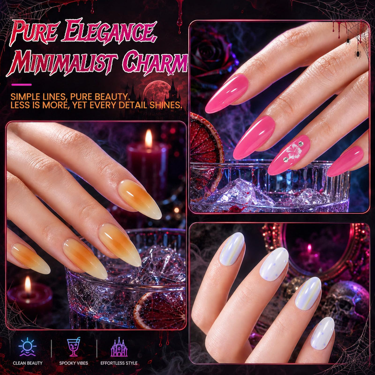 beetles Neon Jelly Gel Nail Polish summer nail design