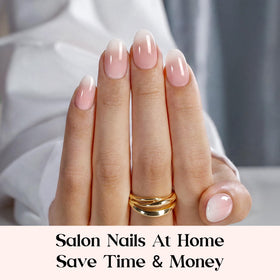 beetles Ombre French Tip Press On Nails different sizes marked 0-15