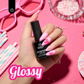 beetles Pink Gel Nail Polish 15ML bottle side view