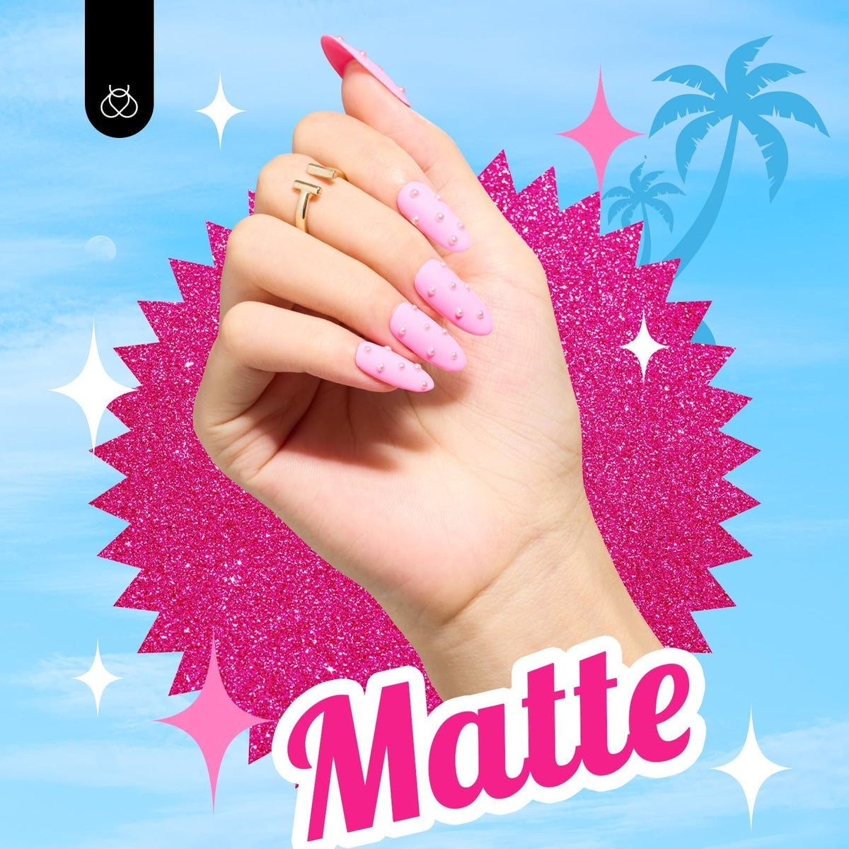 beetles Pink Gel Nail Polish 15ML on painted nails