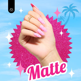 beetles Pink Gel Nail Polish 15ML on painted nails
