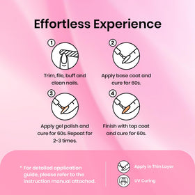 beetles pink gel polish set packaging