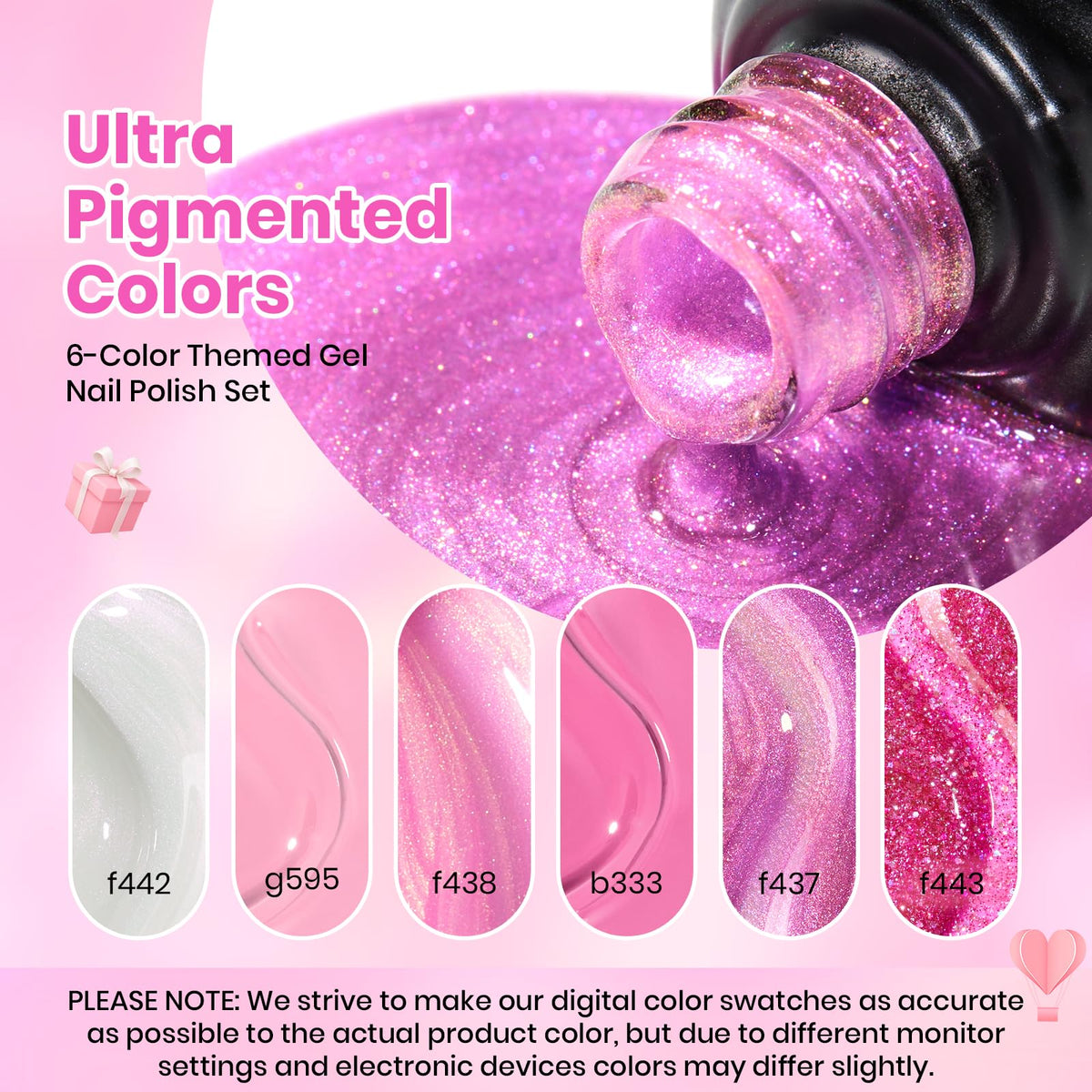 beetles Pink Reverie gel polish in shimmer pink shade
